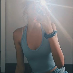 Light Blue Halter Top